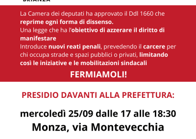 No al Ddl sicurezza, no alla repressione!