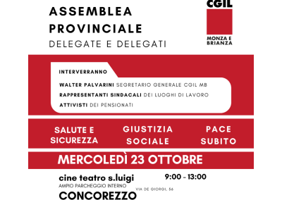 Assemblea provinciale Cgil Brianza